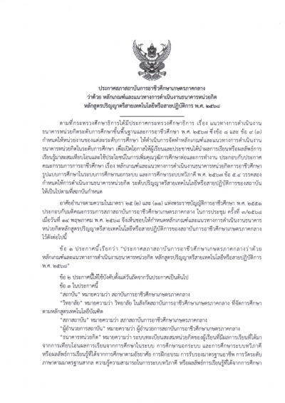 ประกาศ หลกเกณฑและแนวทางการดำเนนงานธนา Page1